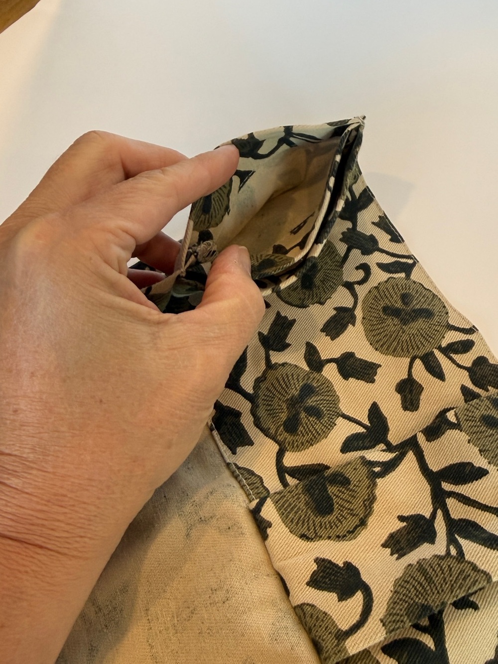 West Elm Olive Laney Floral Curtain Green Floral Drapery 2 Panels 48”x108” each - Picture 8 of 11